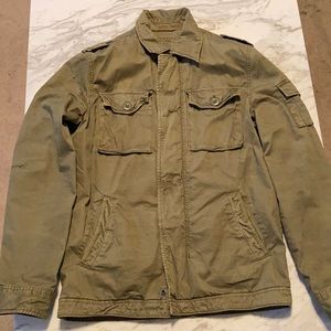 Green military style jacket